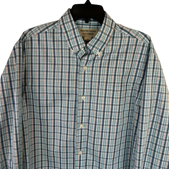Duluth Trading Co Shirt Mens Medium Relaxed Fit Wrinkle Resistant L766 - Picture 4 of 6